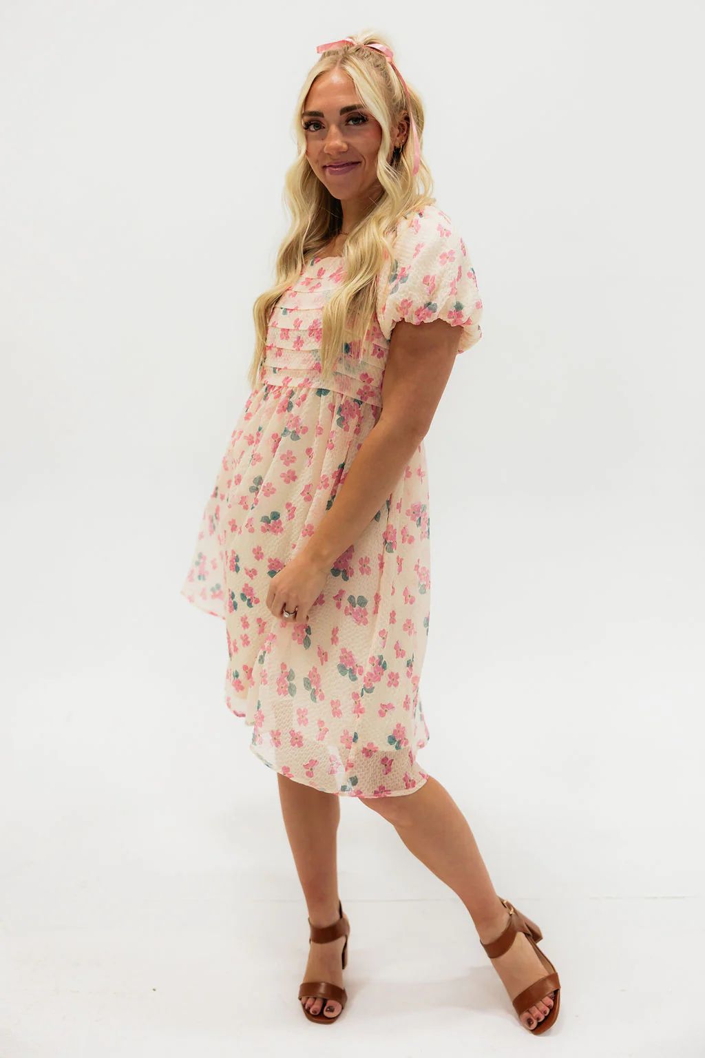 Chelsie Dress-Floral Multi | Love Olive Co