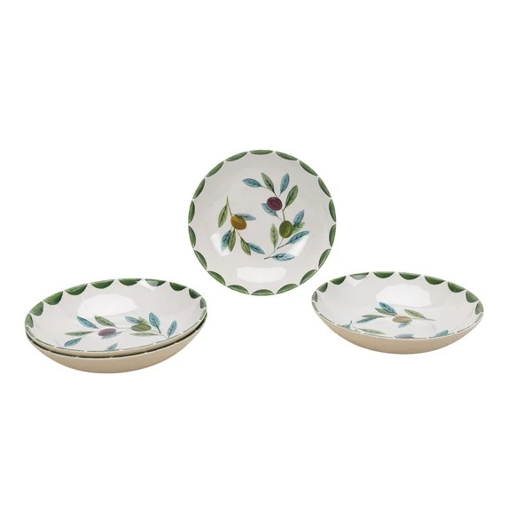 Better Homes & Gardens 4-Pack Olive Color Dinner Bowls, Durable & Stylish | Walmart (US)