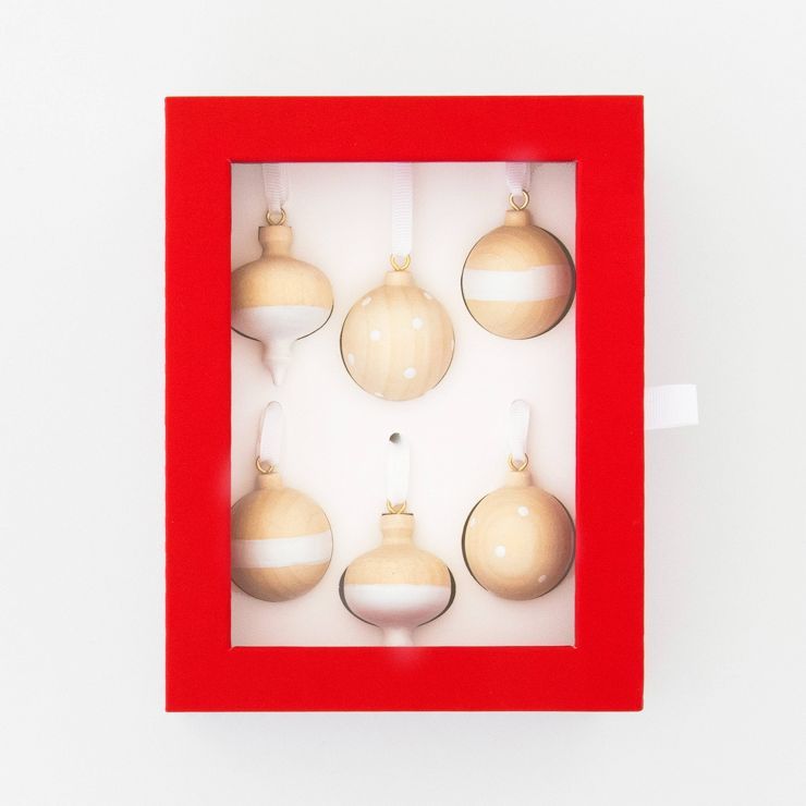6ct Wood Ornament Set - Sugar Paper&#8482; + Target | Target