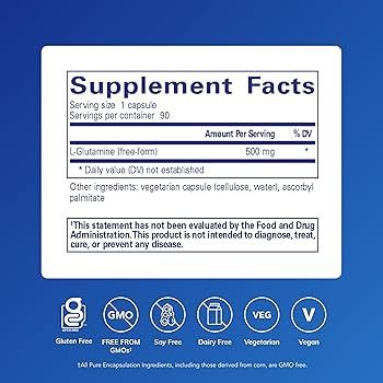 Pure Encapsulations L-Glutamine 500 mg, 90 Capsules | Amazon (US)