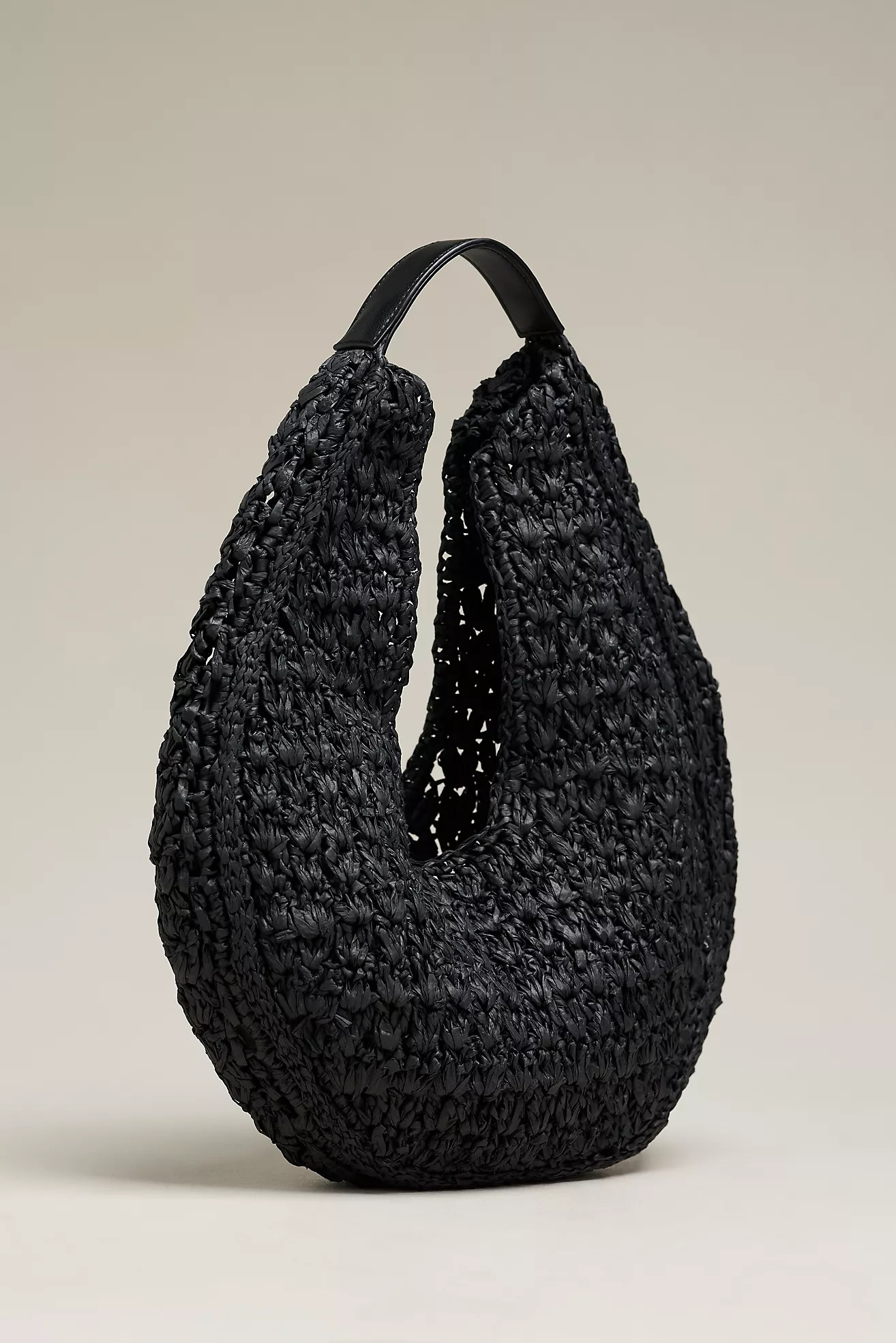 By Anthropologie Large Raffia Slouchy U-Shaped Bag | Anthropologie (US)