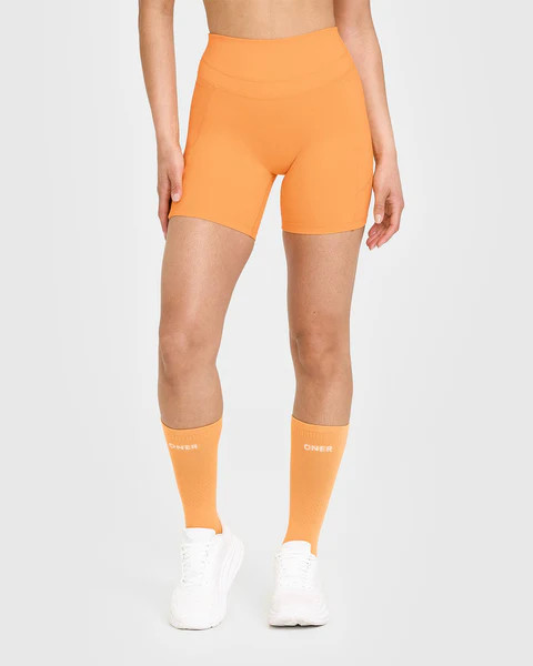 Unified High Waisted Pocket Shorts 6" 
 Powdered Orange | Oner Active (UK / US)