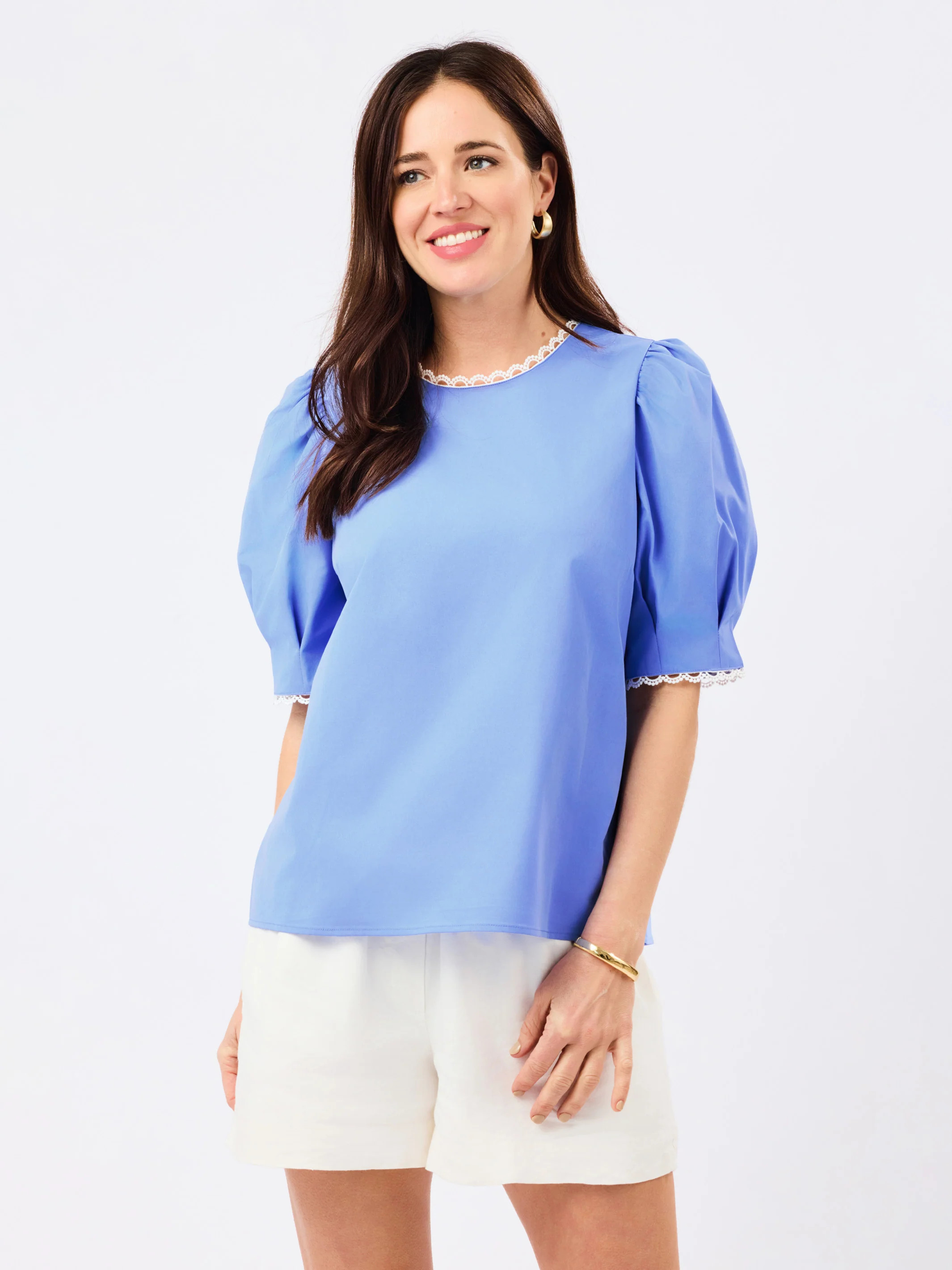 Thea Top | Blue | Mary Square