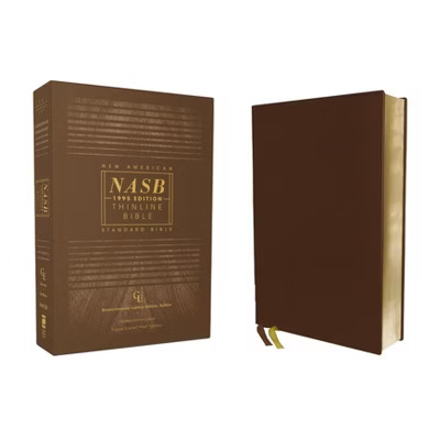 Nasb, Thinline Bible, Genuine Leather, Buffalo, Brown, Red Letter Edition, 1995 Text, Comfort Pri... | Target