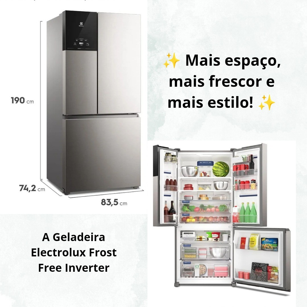 "✨ Mais espaço, mais frescor e mais estilo! ✨A Geladeira Electrolux Frost Free Inverter 590L é a escolha perfeita para quem busca design moderno e desempenho inteligente. Com tecnologia AutoSense, ela ajusta a temperatura automaticamente, garantindo que seus alimentos fiquem frescos por mais tempo.Além disso, as 3 portas e o acabamento inox Look trazem elegância e praticidade para sua cozinha. 🍎❄️📌 Ideal para transformar sua rotina na cozinha. #GeladeiraElectrolux #FrostFree #CozinhaDosSonhos"

#LTKbrasil #LTKpromo #LTKhome