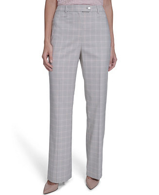 Calvin Klein Women's Windowpane Modern Fit Pants | Macy's
