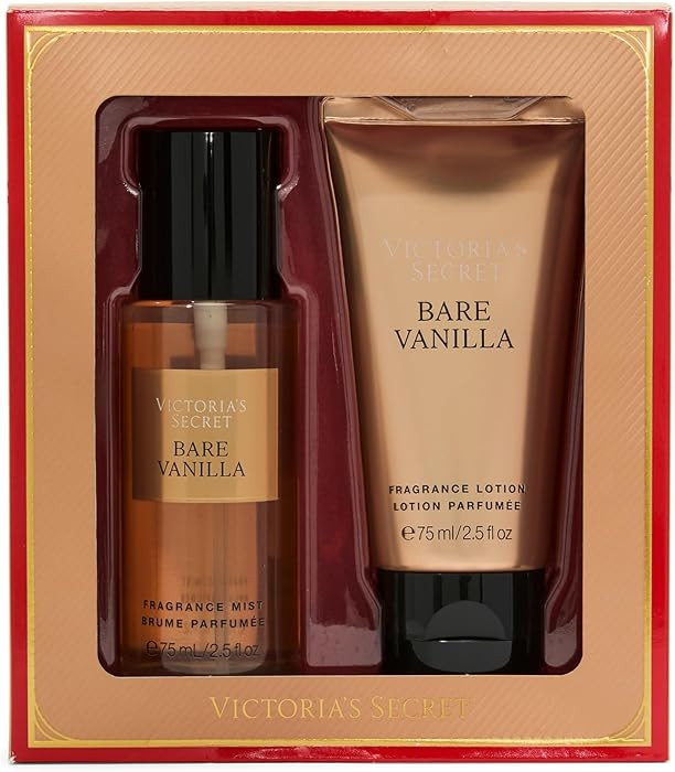 Victoria's Secret Bare Vanilla Mini Fragrance Duo Gift Set, Notes of Soft Cashmere | Amazon (US)