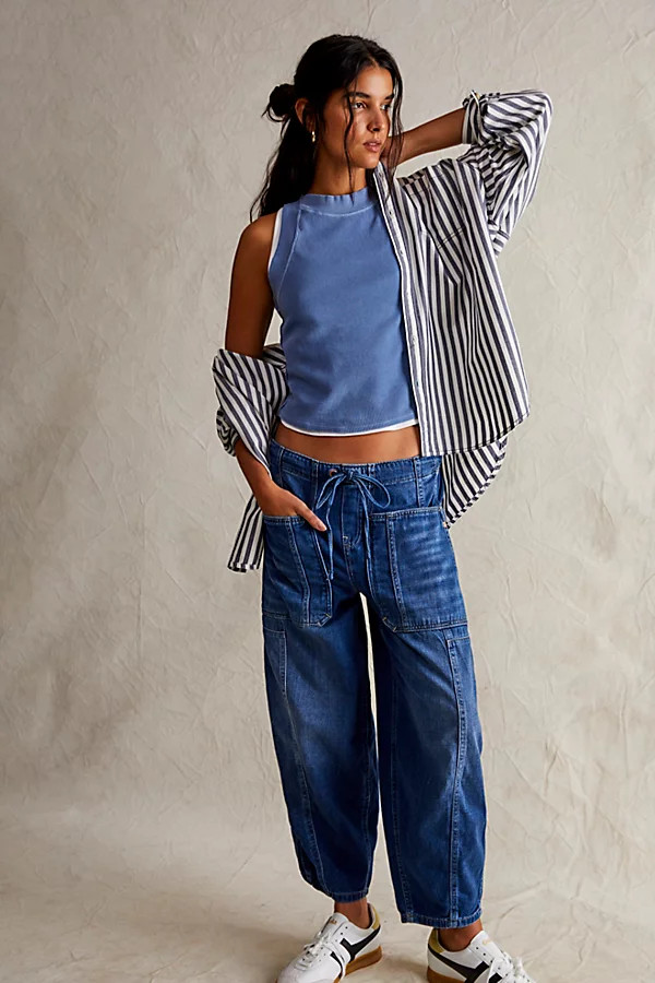 We The Free Silverton Pull-On Barrel Jeans | Free People (Global - UK&FR Excluded)