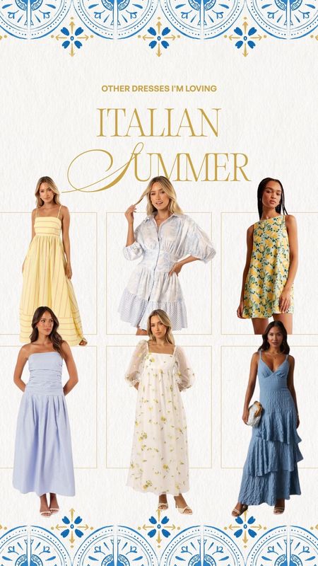 Other dresses I’m loving Italian summer vibe🩵✨🌞🍊🌙 #italiansummer #s