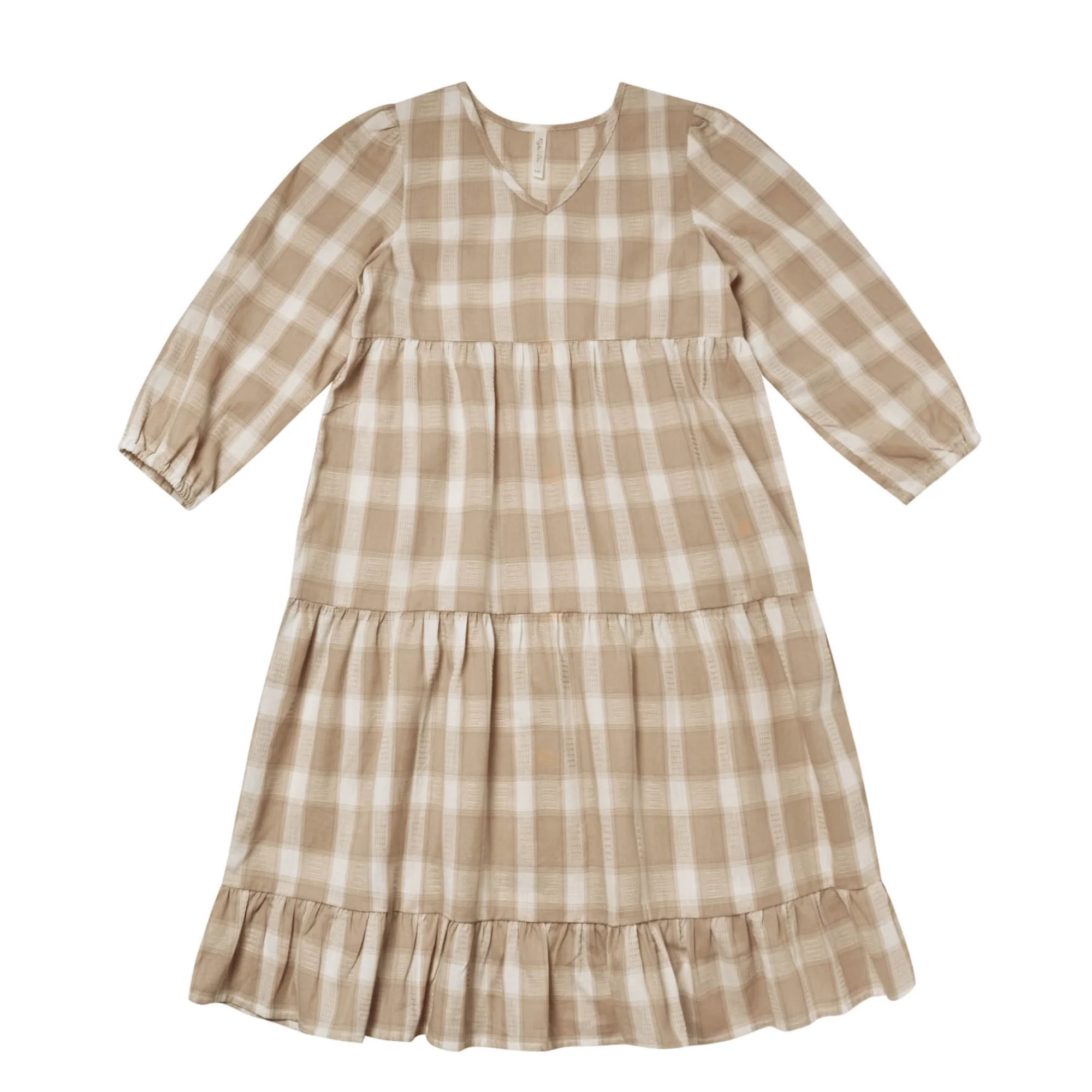 Rylee & Cru Gillian Dress, Putty Plaid | SpearmintLOVE