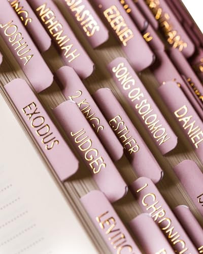 Bible Tabs for Women Study Bible, Gold Embossed Matte Catholic Bible Tabs Pink, Bible Book Index Tab Bible Book Tabs w/Old & New Testament Pink Bible Tabs Perfect Laminated Bible Study Supplies Peony | Amazon (US)