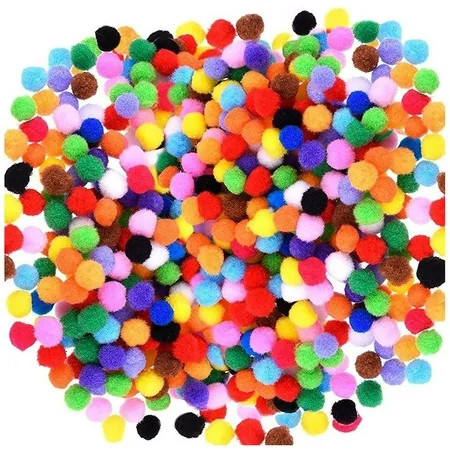 2000 Pcs 1cm Assorted Pompoms Multicolor Valentine Day Arts and Crafts Fuzzy Pom Poms Balls for DIY  | Walmart (US)