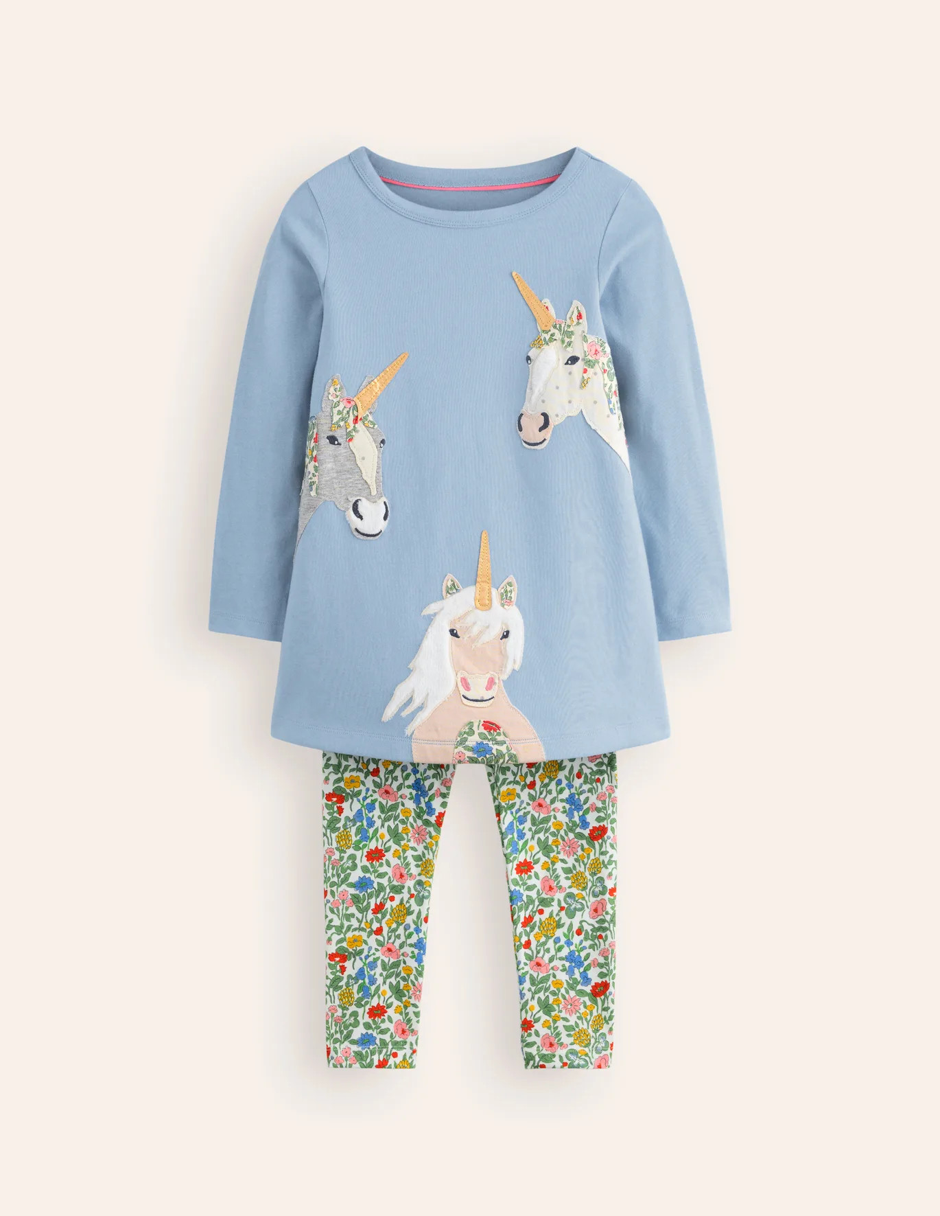 Long Sleeve Applique Tunic Set | Boden (US)