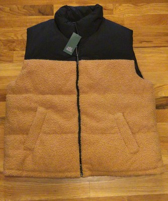 Wild Fable Women's Full Zip Puffer Vest (Size Large) BRAND NEW Black/Brown | eBay AU