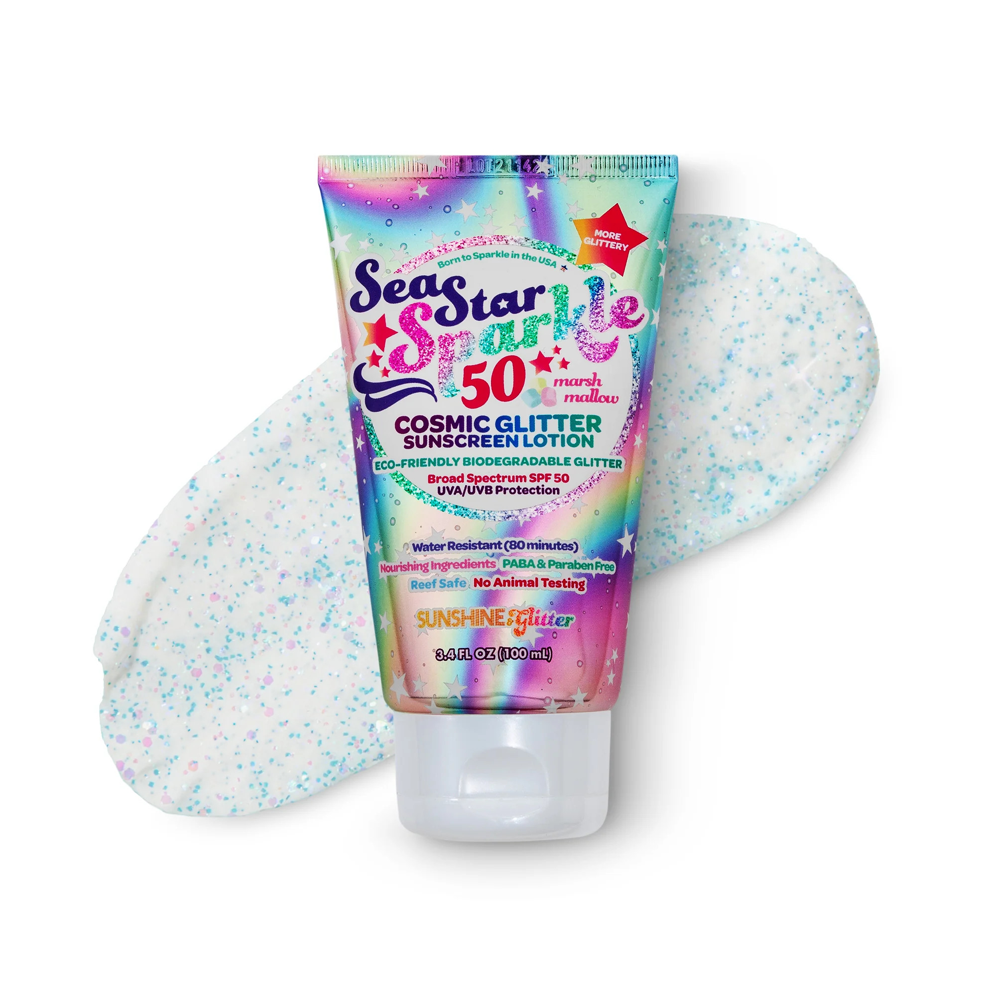 Sea Star Sparkle - Cosmic Glitter - SPF 50 - Biodegradable Glitter Sun | Sunshine & Glitter