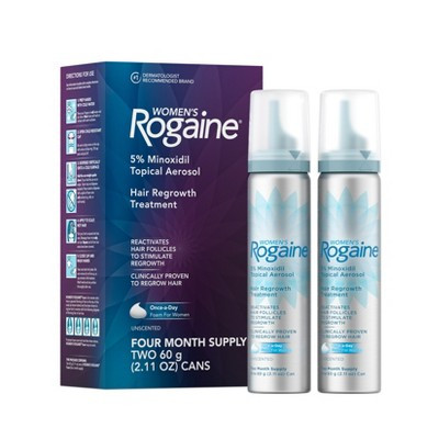 Women's Rogaine 5% Minoxidil Foam for Hair Thinning and Loss, Topical Treatment for Hair Regrowth - 2.11oz: Paraben-Free, Sulfate-Free | Target