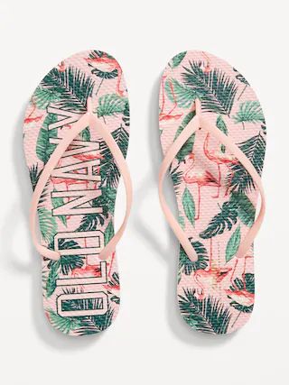 Printed Flip-Flop Sandals for Women (Partially Plant-Based) | Old Navy (US)