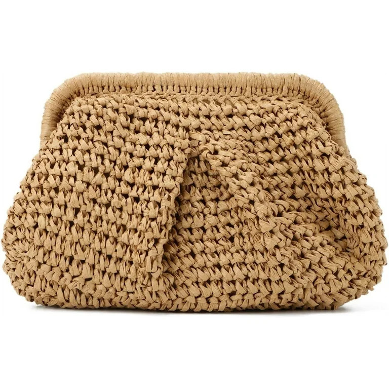 Zhengup Straw Clutch Purses for Women Small Woven Dumpling Bag Summer Beach Clutch Wicker Crossbo... | Walmart (US)