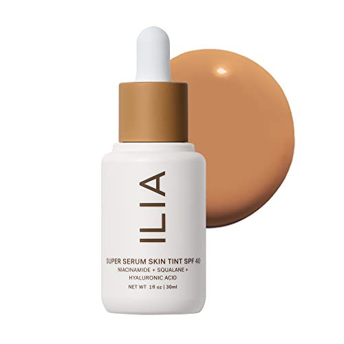ILIA - Super Serum Skin Tint SPF 40 | Non-Comedogenic, Vegan, Lightweight to Help Against Blue Light, + Pollution while Hydrating, Smoothing, + Refining (Papakolea ST12.75, 1 fl oz | 30 ml) | Amazon (US)