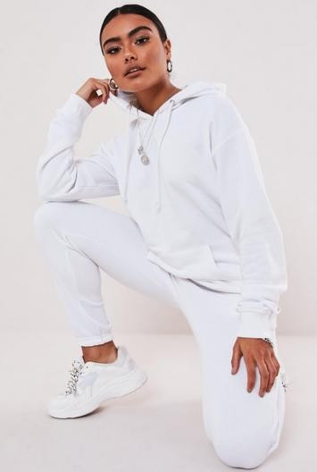 White Hoodie And Joggers Co Ord Set | Missguided (US & CA)
