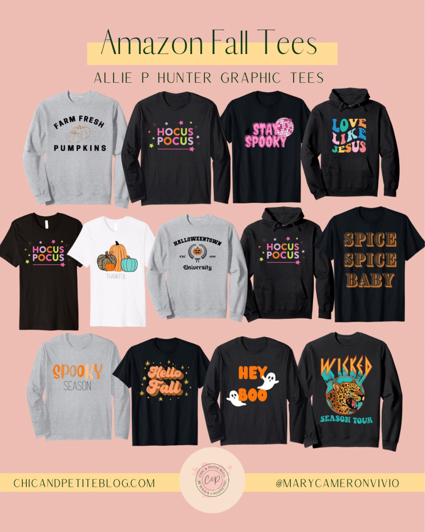 Amazon Fall and Halloween Graphic Tees from Allie P Hunter



#LTKHalloween #LTKunder50 #LTKSeasonal