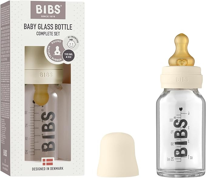 BIBS Baby Glass Bottle. Anti-Colic. Round Natural Rubber Latex Nipple. Supports Natural Breastfee... | Amazon (CA)