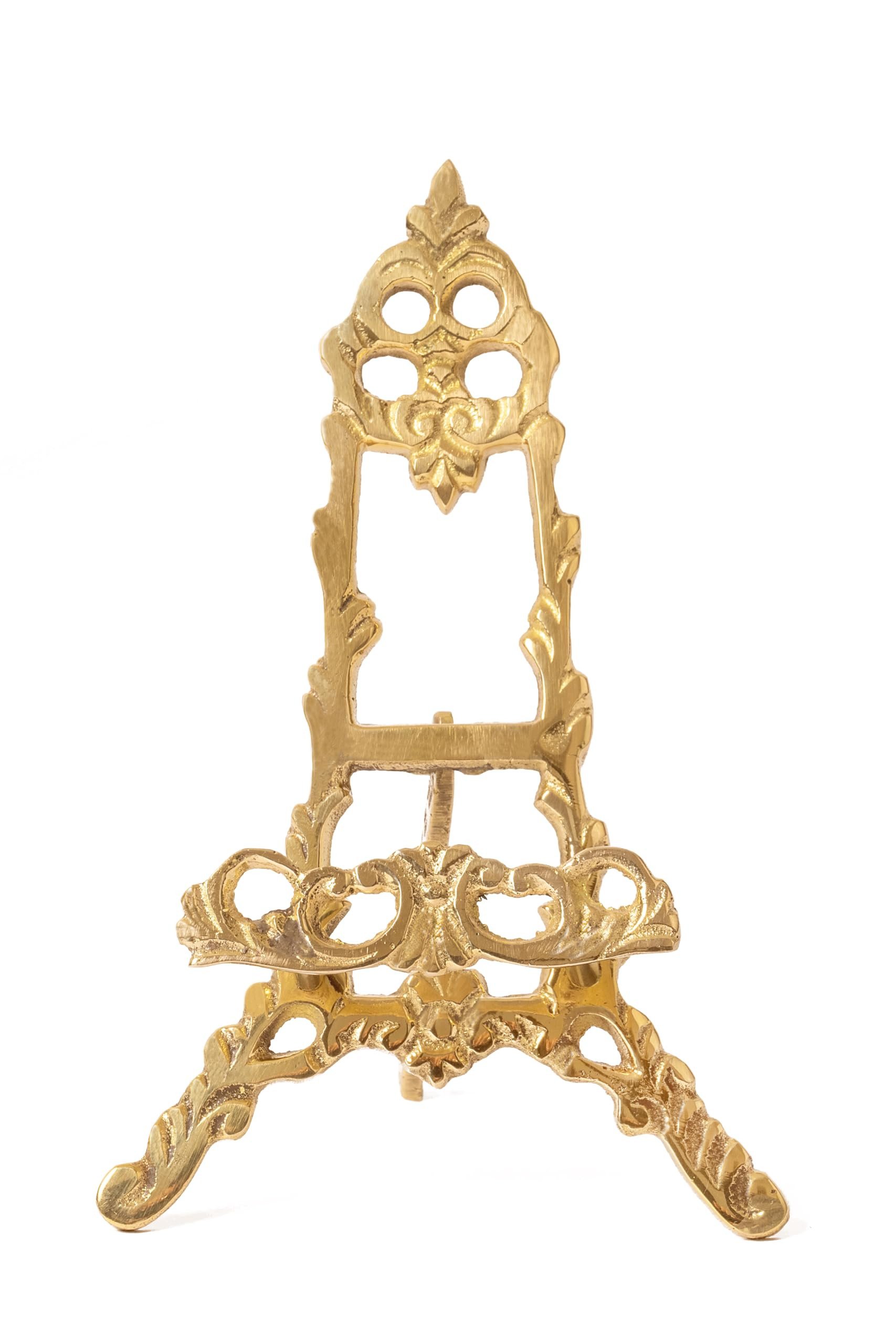 Gold Ornate Brass Easel Display Stand – 6″H x 4″W | Vintage Foldable Tripod Stand for Pictu... | Amazon (US)