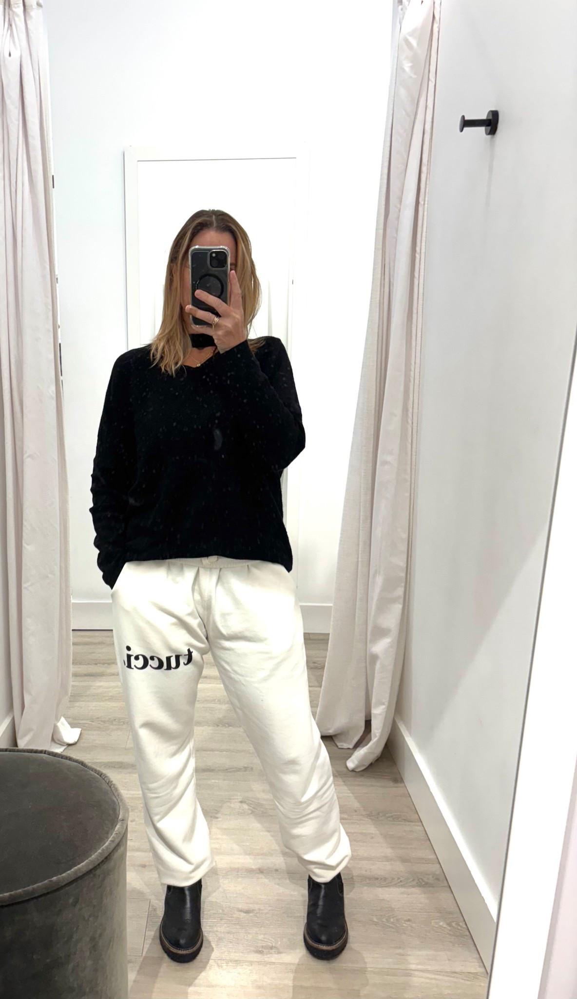 Sweatpants and combat boots for the win… stylish and comfy! 

#LTKOver40 #LTKSeasonal #LTKGiftGuide