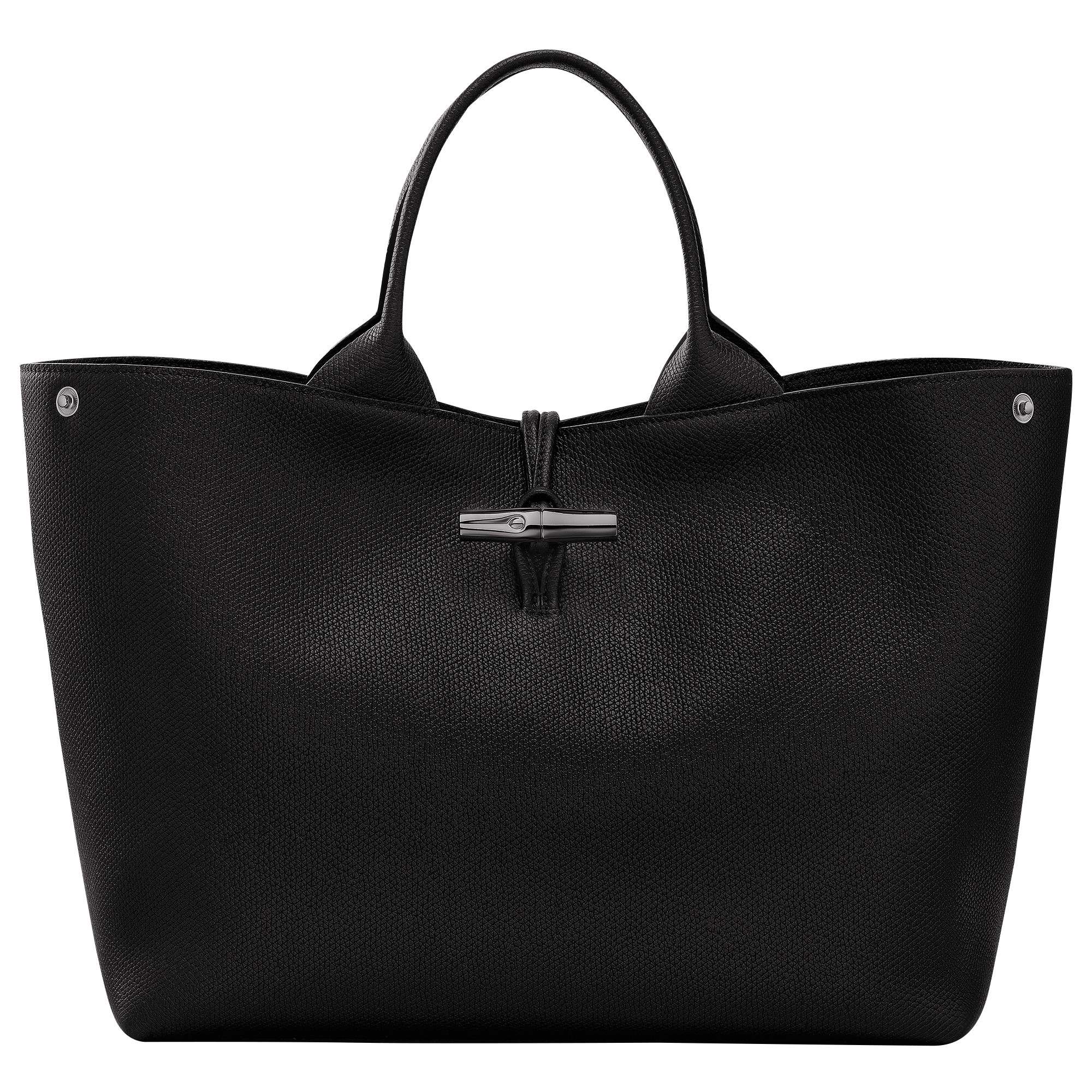 Le Roseau L Handbag Black - Leather | Longchamp US | Longchamp