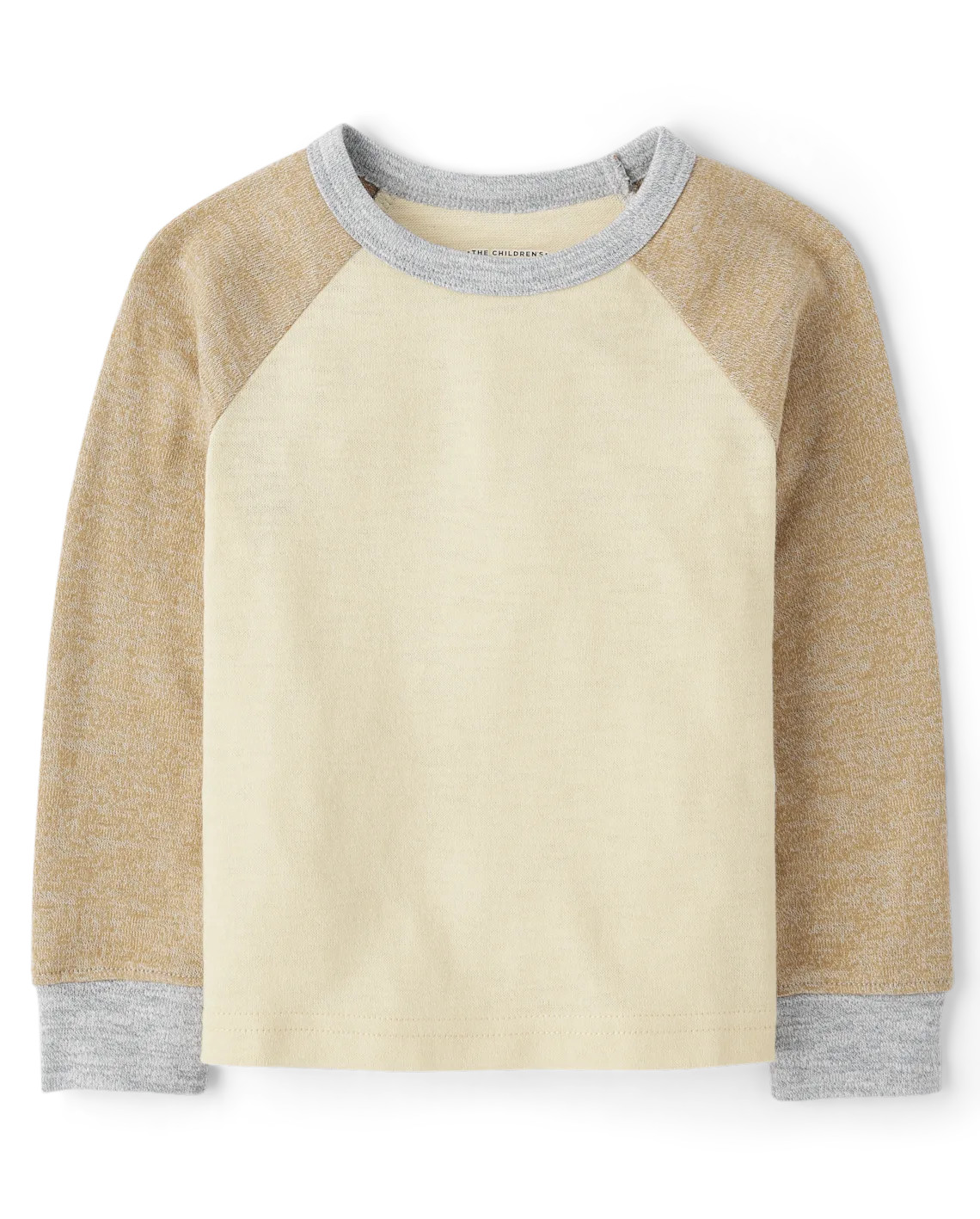 Baby And Toddler Boys Colorblock Plush Rib Raglan Top - brown | The Children's Place