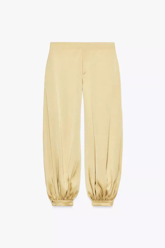 ZW COLLECTION SATIN BALLOON TROUSERS | Zara UK