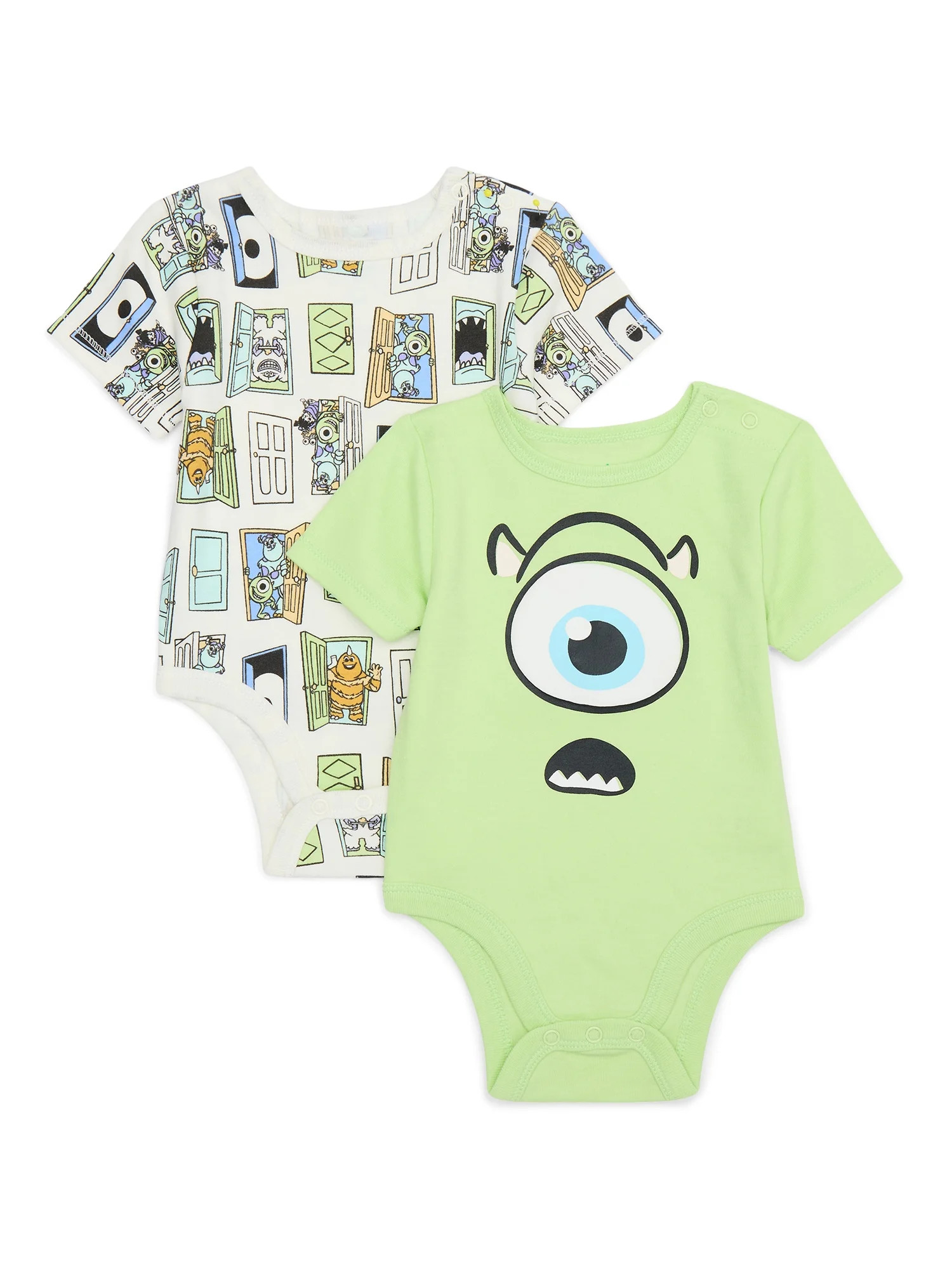 Disney Pixar Baby Boys or Girls Monsters Inc Bodysuit, 2-Pack, Sizes 0/3M-24M | Walmart (US)
