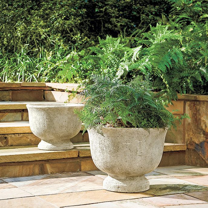 Gordon Outdoor Planter Concrete Flower pot | Ballard Designs, Inc.