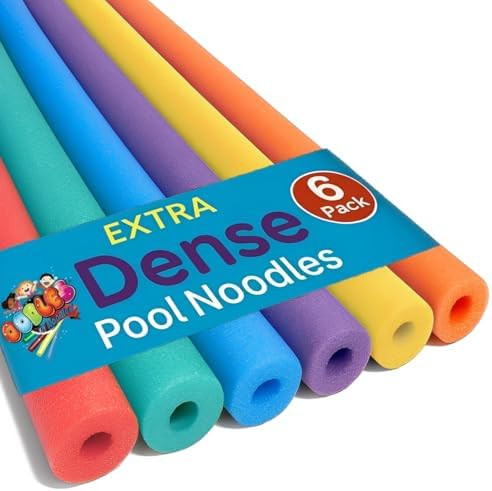 Oodles of Noodles Deluxe Foam Pool Noodles – 48” x 2.5” Hollow Core Swim Noodles – Extra ... | Amazon (US)