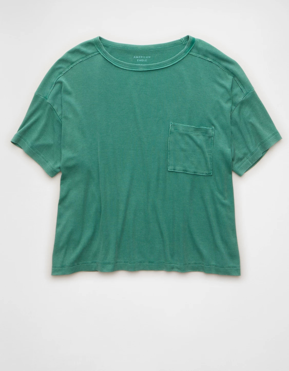 AE Soft & Sexy Ribbed Pocket T-Shirt | American Eagle Outfitters (US & CA)