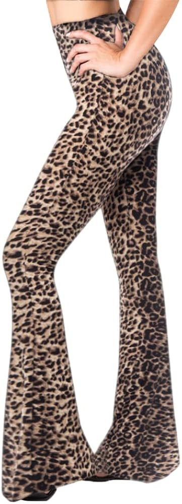 SATINA Flare Leggings | High Waisted Yoga Pants for Women | Tummy Control | Palazzo Pants | Butte... | Amazon (US)