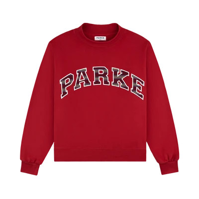 Varsity Mockneck - Cola + Port Stripe | Parke