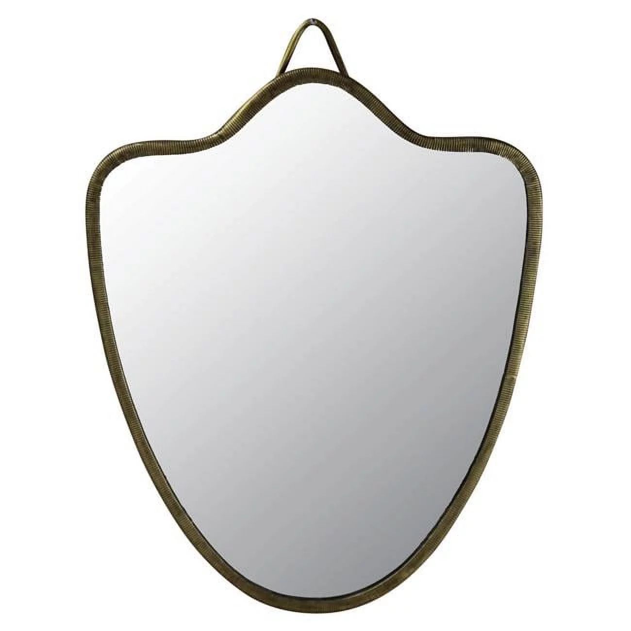 HomeRoots 396674 Shield Shaped Wall Mirror, Gold | Walmart (US)