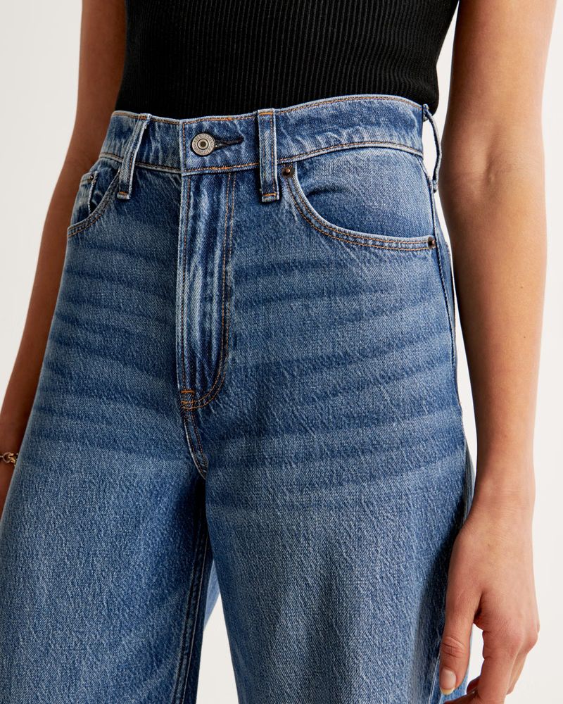 Women's High Rise Wide Leg Jean | Women's Bottoms | Abercrombie.com | Abercrombie & Fitch (US)