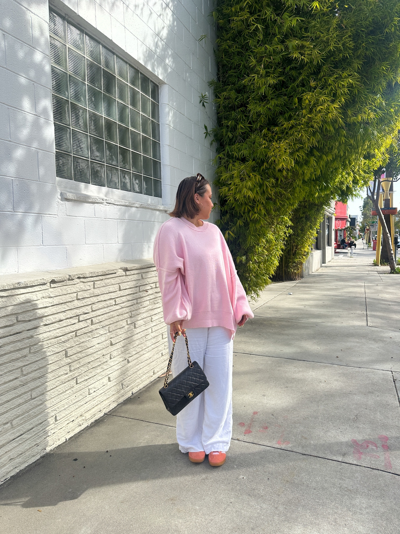 Just one of many of my favorite pair of shoe ever aka adidas gazelles in this stunning coral pink color 😍 also how cute is this light pink knit which is the perfect amount of oversized 

#LTKSeasonal #LTKfindsunder100 #LTKsalealert