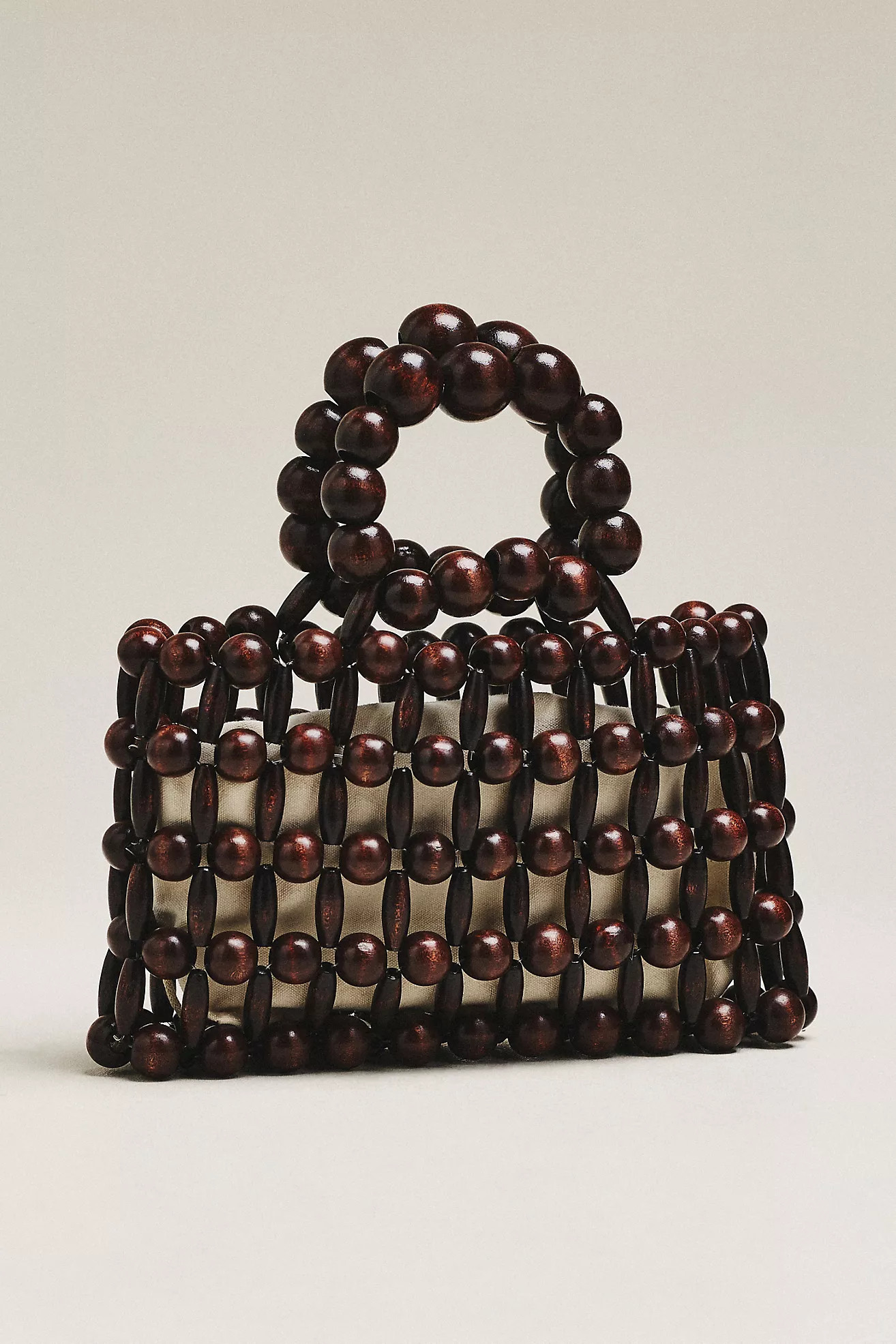 Wood Bead Top-Handle Mini Satchel | Anthropologie (US)