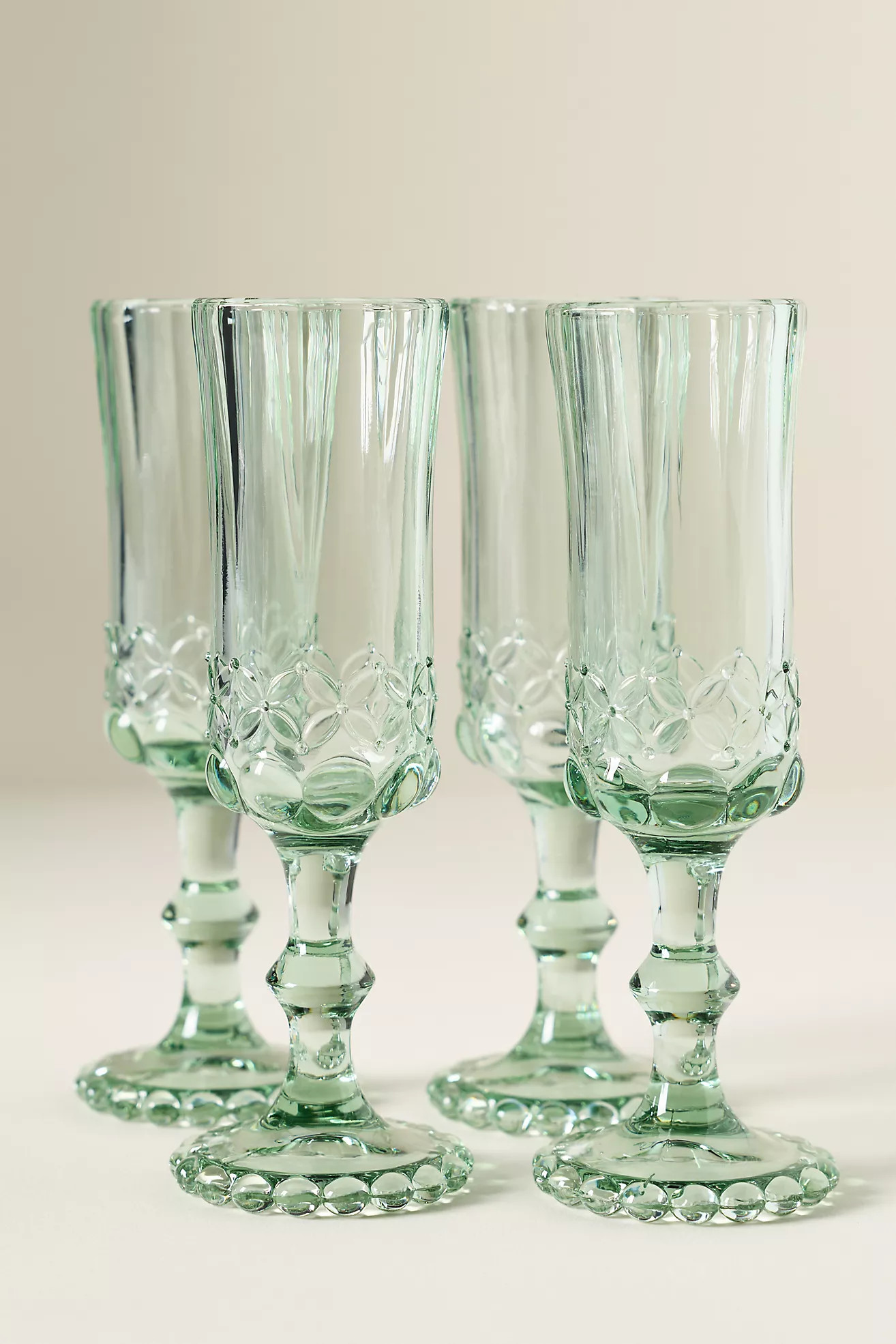 Savannah Flute Glasses, Set of 4 | Anthropologie (US)