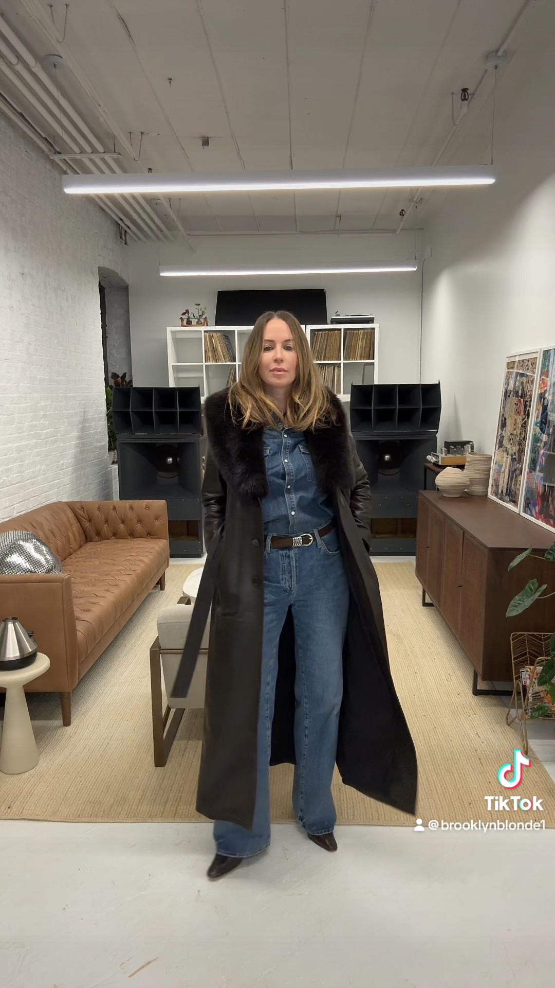 Can't stop listening to the new Bad Bunny album. Denim on denim with a little glam. #nourhammour. 

Wearing a size 38 in the jacket. 