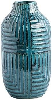 hjn Ceramic Vase- Teal Vase for Home Decor，Flower Vase for Centerpieces, Modern Decor Vases for... | Amazon (US)