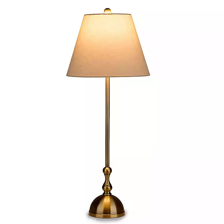 Gold Metal Dome Candlestick Buffet Lamp | Kirklands