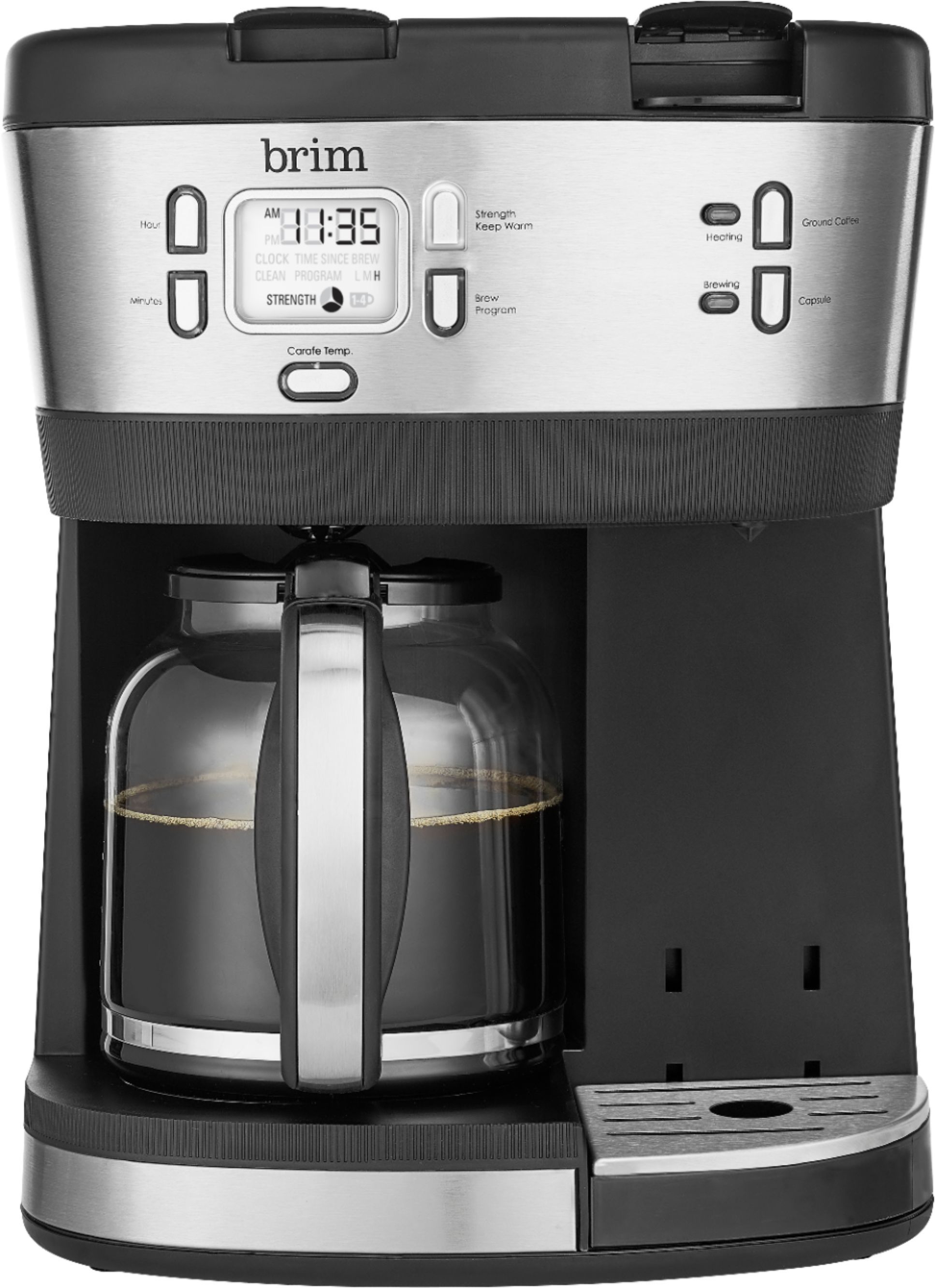 Brim Triple Brew 12-Cup Coffee Maker Stainless Steel/Black 50017 - Best Buy | Best Buy U.S.