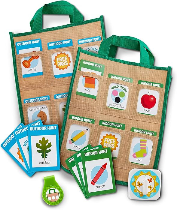 Melissa & Doug Let’s Explore Indoor/Outdoor Scavenger Hunt Play Set – 80 Double-Sided Cards | Amazon (US)