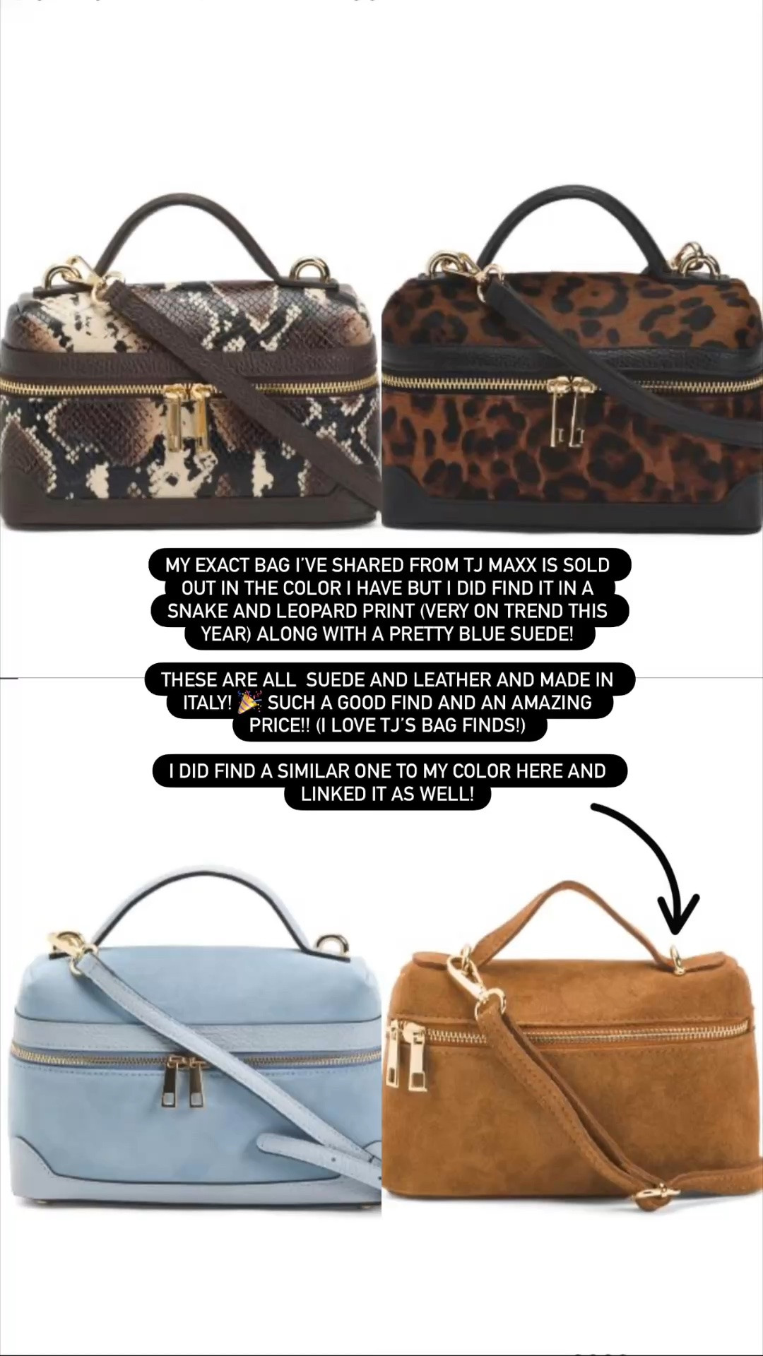 TJ Maxx Handbags - Made in Italy. These are beautiful and affordable
