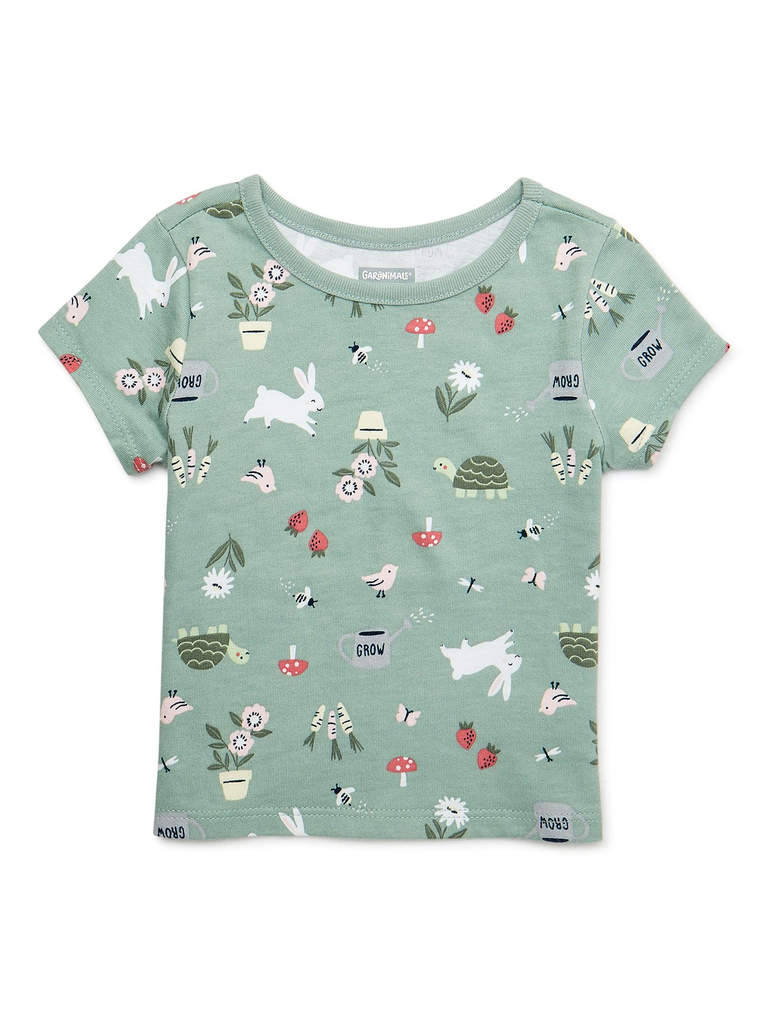 Garanimals Baby Girl Short Sleeve Print T-Shirt, Sizes 0-24 Months | Walmart (US)