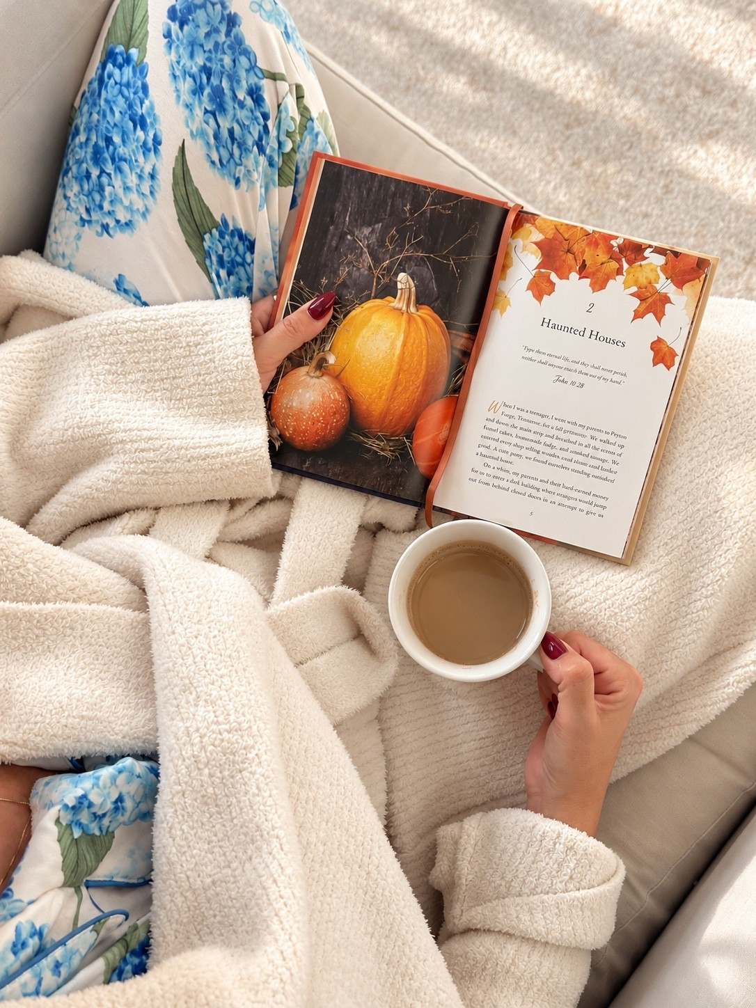 Fall morning routine: coffee and devotions.